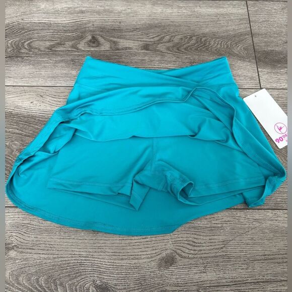 90 Degree By Reflex Women's Aqua Skater Skirt - Picture 2 of 4